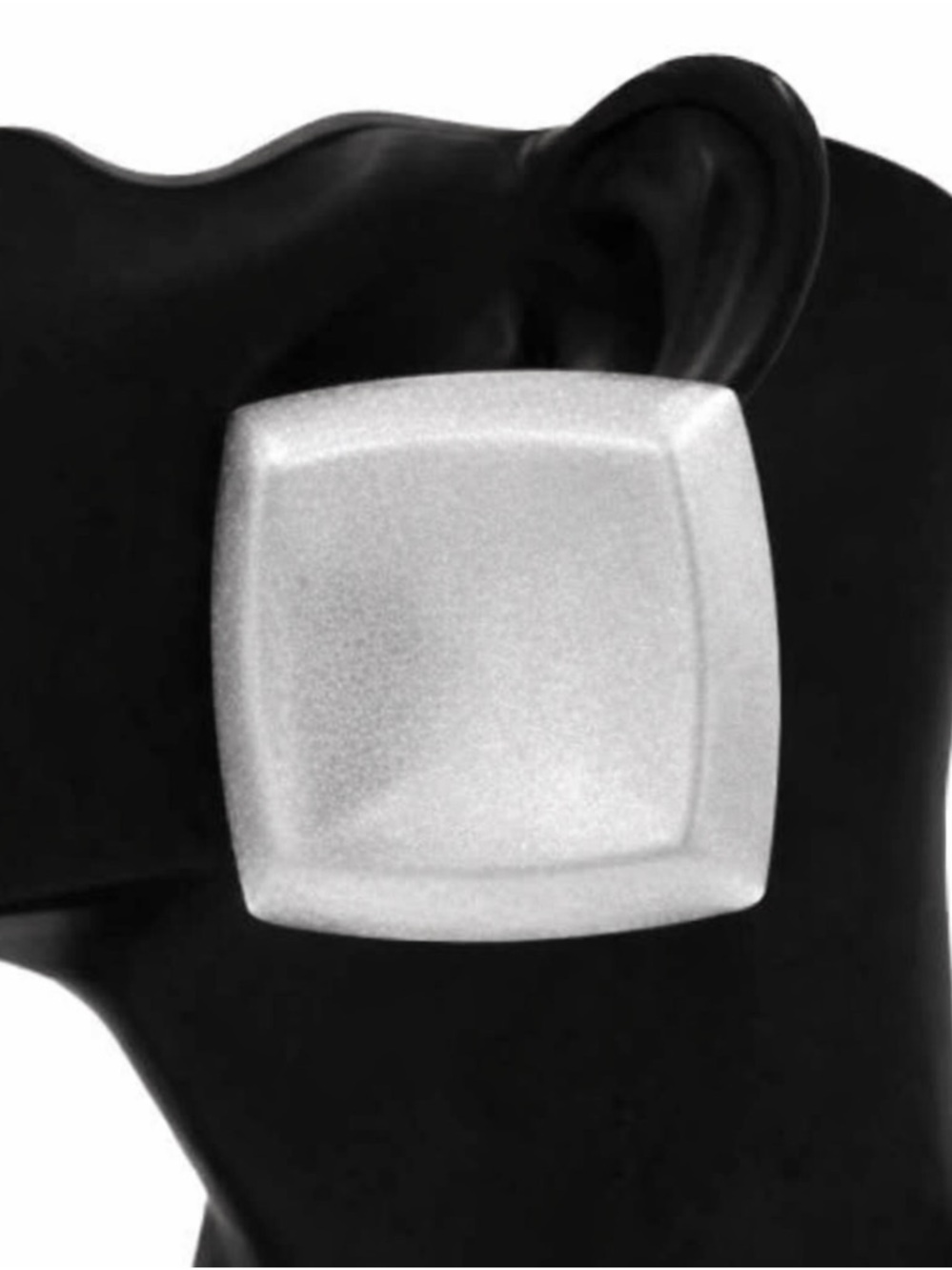 Bold Square Silver Post Earrings